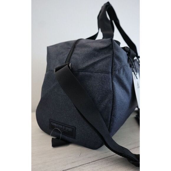 Adidas 5158409 Unisex Twill Black Lounge Duffel Bag w/Ventilated Shoe Pocket - Picture 7 of 12